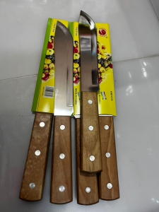 Knife Brown Wooden Handle