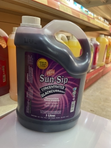 SunSip Concentrated BlackCurrant 3Ltrs