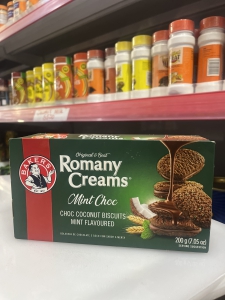 Bakers Romany Cream Biscuits Mint Choc 200g