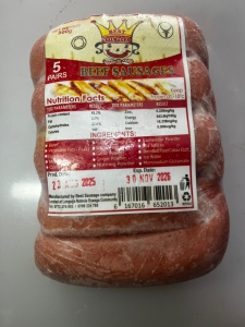 Sausages Royal Beef 500g