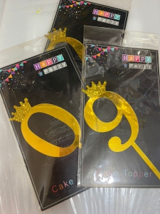 Birthday Cake Toppers Gold/Silver