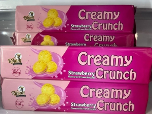 Riham Creamy Crunch Biscuits Strawberry 160g